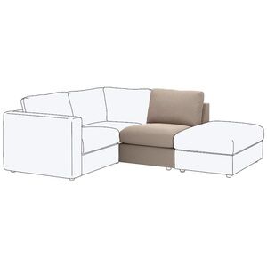 FINNALA Cover 604.548.61  for 1-seat section, Tallmyra beige (discontinued)
